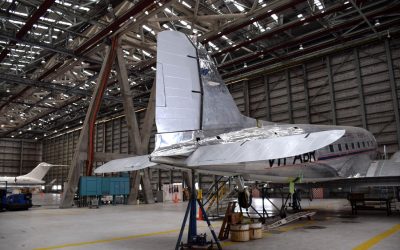 Rudder and elevators have now been reinstalled. Interestingly, though the surface of the elevators and rudder appears to be metal, it is actually coated fabric. This was a design feature of some older aircraft to reduce weight. Nov 2016. Rudder and elevators have now been reinstalled. Interestingly, though the surface of the elevators and rudder appears to be metal, it is actually coated fabric. This was a design feature of some older aircraft to reduce weight. Nov 2016.