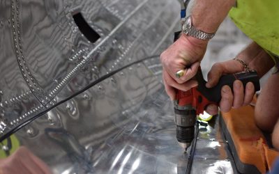 Elevator fairings have been reconditioned and are now being reattached, Oct 2016 Elevator fairings have been reconditioned and are now being reattached, Oct 2016