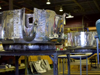 Engine cowlings assembled in the workshop. Oct 2016.