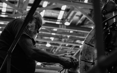 Barry tightening one of the bolts that holds the engine frame onto the aircraft. Feb 2017. Barry tightening one of the bolts that holds the engine frame onto the aircraft. Feb 2017.