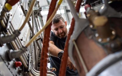 Another one of Steve working on the oil return. Feb 2017. Another one of Steve working on the oil return. Feb 2017.